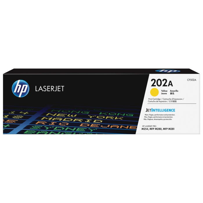 HP 202A Ink Cartridge, CF502A, Yellow