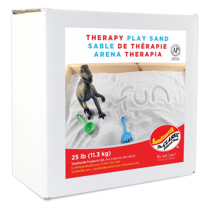 Sandtastik Therapy Play Sand, 25 Pounds, White