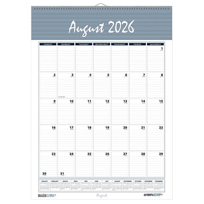 House of Doolittle Academic Wall Calendar, 12 Months, August 2026-July 2027, 15-1/2 x 22 Inches, Bar Harbor