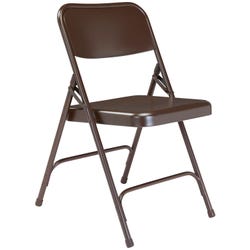 National Public Seating 200 Premium Folding Chair, 18 ga Steel Frame, 18-1/4 x 20-1/4 x 29-1/2 Inches, Brown, Set of 4, Item Number 2051433