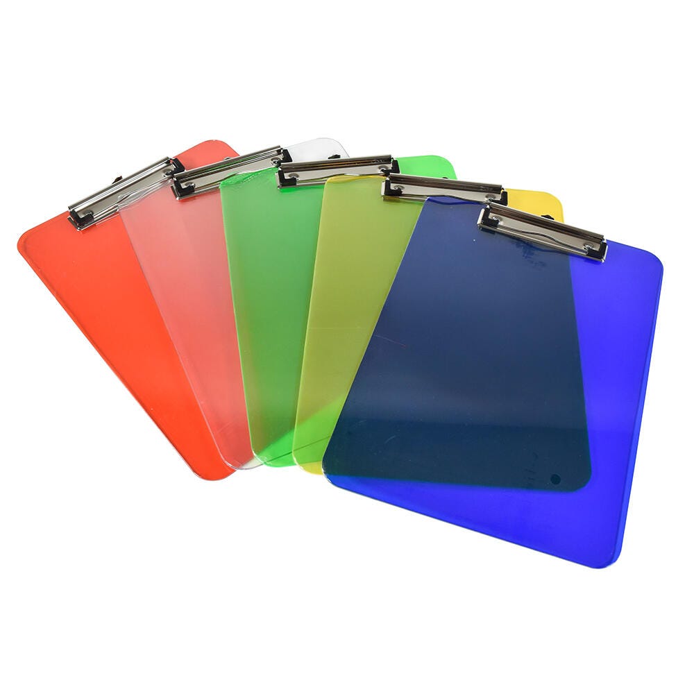 Image for School Smart Low-Profile Acrylic Clipboard, 12-3/8 x 8-7/8 x 5/8 Inches, Plastic from School Specialty