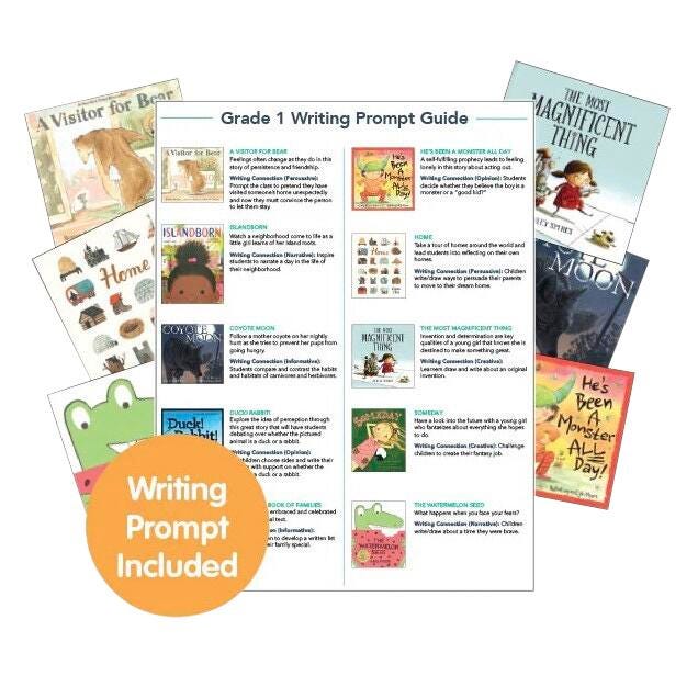 Achieve It! Read-Aloud Books with Writing Connector Prompts, Grade 1, Set of 11, Item Number 2096650