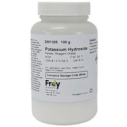 Frey Scientific Potassium Hydroxide Pellet, Reagent Grade, 100g 2001205