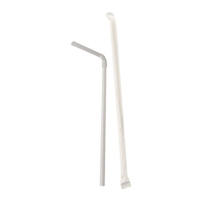 Empress Flexible Straw, Paper Wrapped, Accordion Bend, 7-5/8 Inches, Case of 10,000