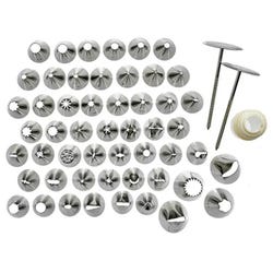 Winco 52-Piece Stainless Steel Pastry Decorating Tip Set