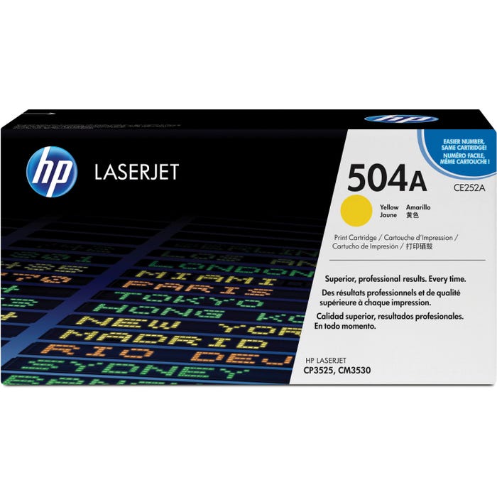 HP 504A Ink Cartridge, CE252A, Yellow