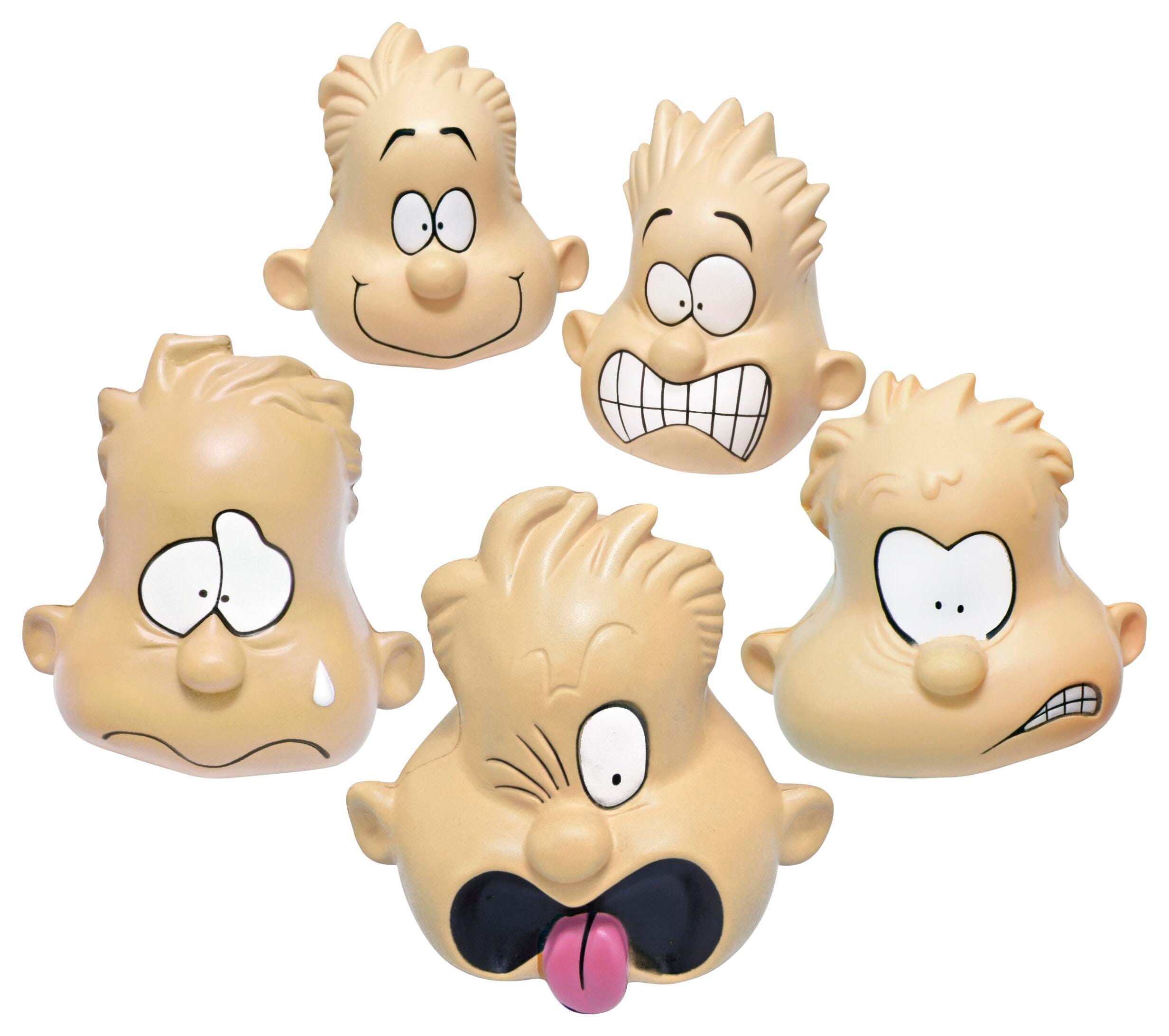 Image for The Pencil Grip Inc Feeling Heads, Caucasian, Set of 5 from School Specialty