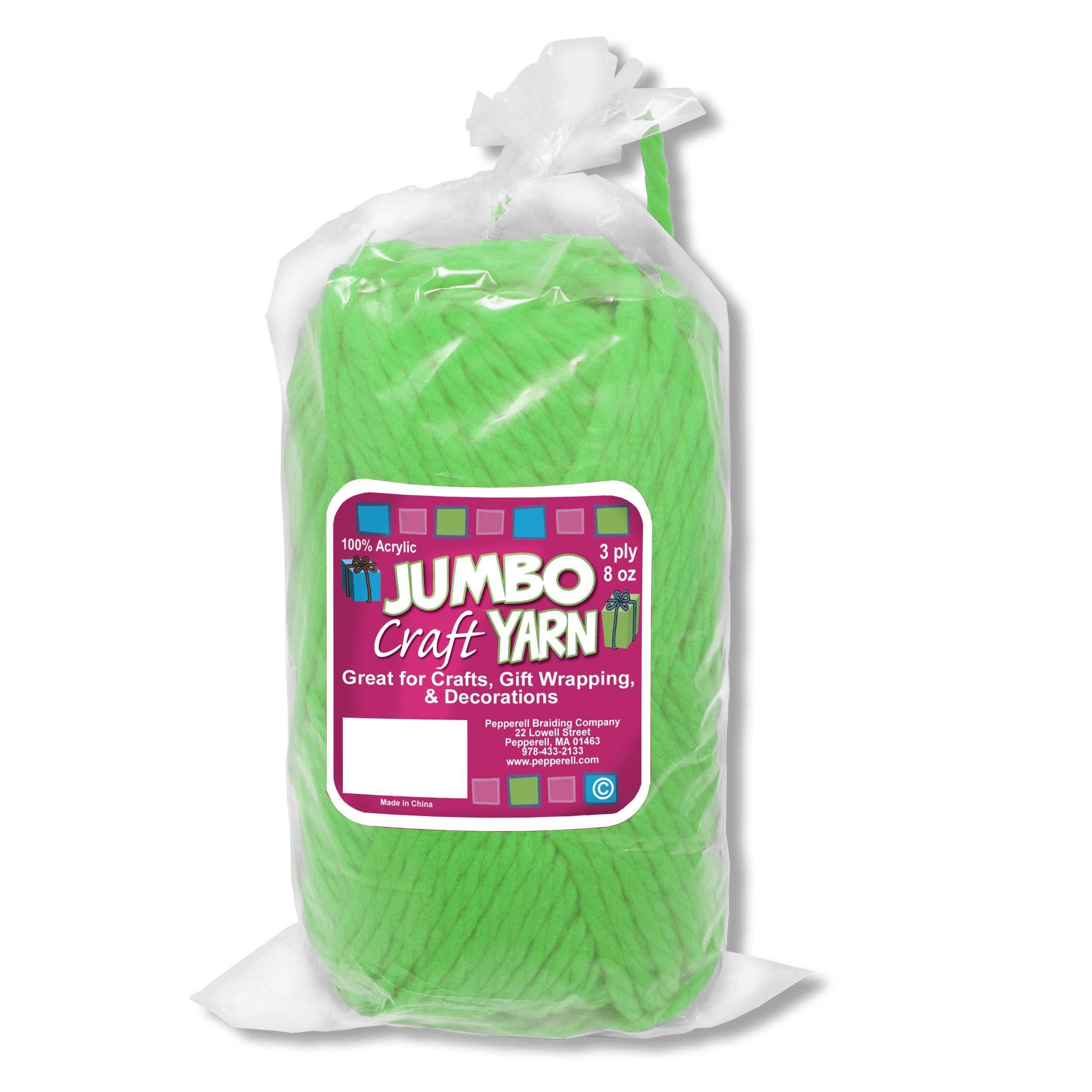 Image for Pepperell Jumbo Roving Craft Yarn, 8 Ounces, 150 Yards, 3-Ply, Light Green from School Specialty