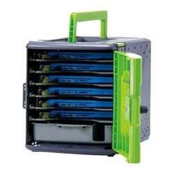 Copernicus Premium Tech Tub2, Holds 6 Devices, 12 1/2 x 16 1/4 x 16 1/2 Inches, Black and Green, Item Number 2011486