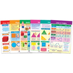NewPath Shapes & Figures Bulletin Board Charts Grades 1 to 3, Set of 6 1567222