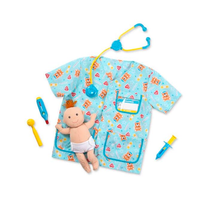 Melissa & Doug Pediatric Nurse Clothing Set, 7 Pieces