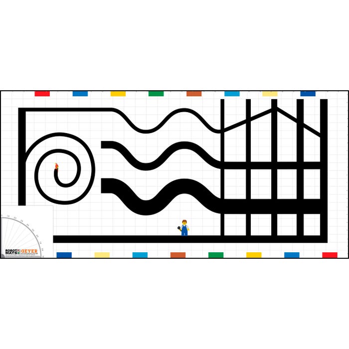 Geyer Instructional Line Following Skills Mat, 44-3/4 x 92-3/4 Inches