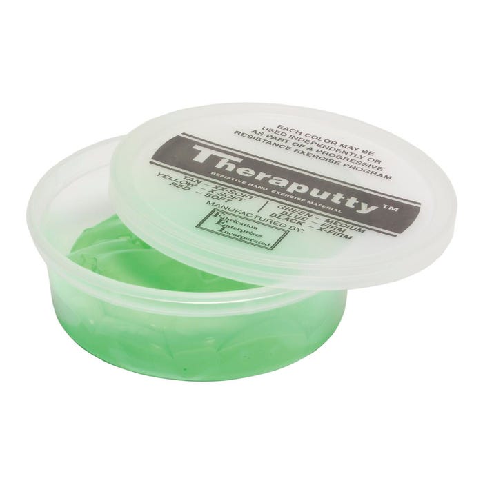 CanDo Antimicrobial Theraputty, Medium, 4 Ounce, Green