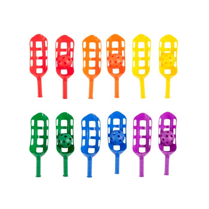 Champion Sports Scoop Ball, Assorted Colors, Set of 6