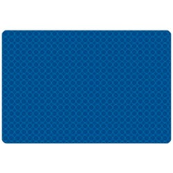 Carpets for Kids KIDSoft Comforting Circles Carpet, 6 x 9 Feet, Rectangle, Primary Blue, Item Number 2019727
