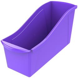 Storex Interlocking Book Bin, Large, 14-1/4 x 5-1/4 x 7 Inches, Purple