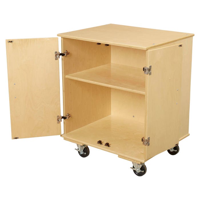 Classroom Select Small Mobile Storage with Adjustable Shelf and Door, 29-1/2 x 24 x 36 Inches