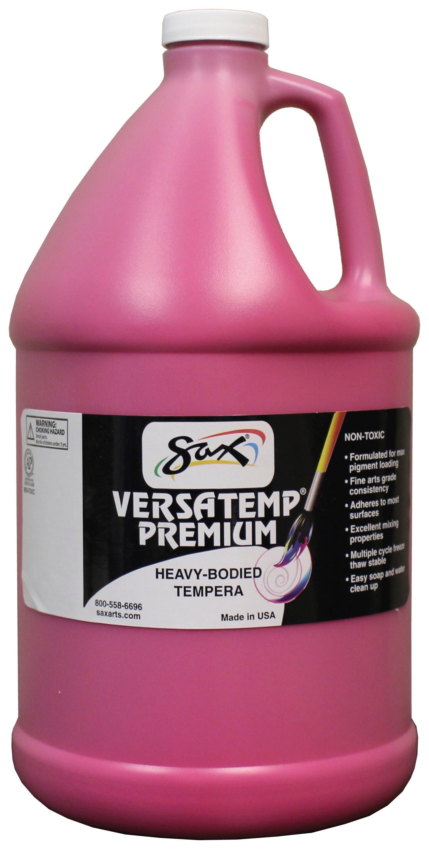 Sax Versatemp Premium Heavy-Bodied Tempera Paint, 1 Gallon, Magenta 1592727