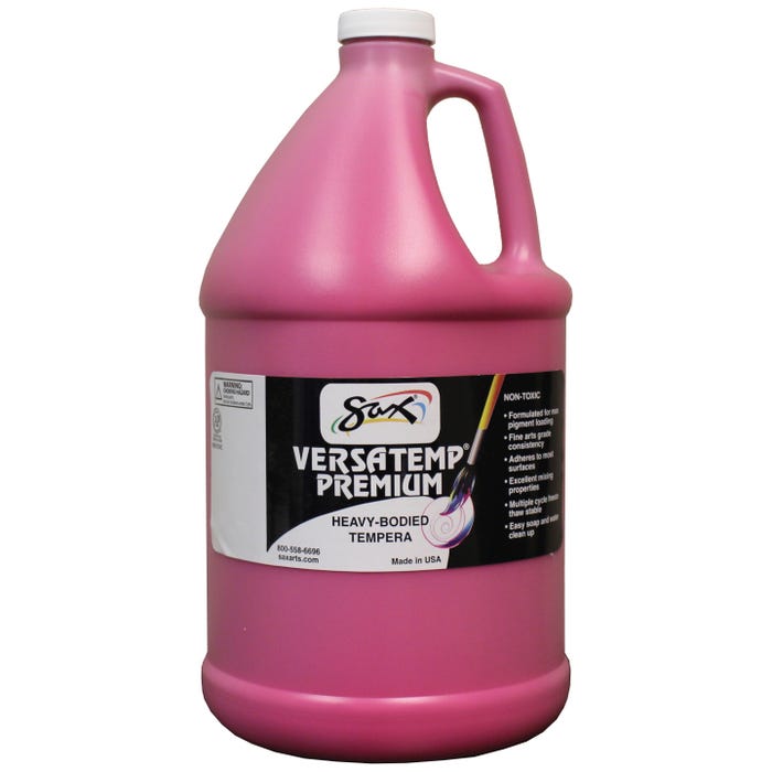 Sax Versatemp Premium Heavy-Bodied Tempera Paint, 1 Gallon, Magenta