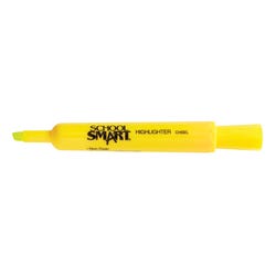 School Smart Tank Style Highlighters, Chisel Tip, Yellow, Pack of 20 1354256