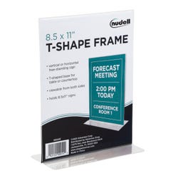 Nu-Dell Sign Holder, T-Shape Style, 8.5 x 11 Inches