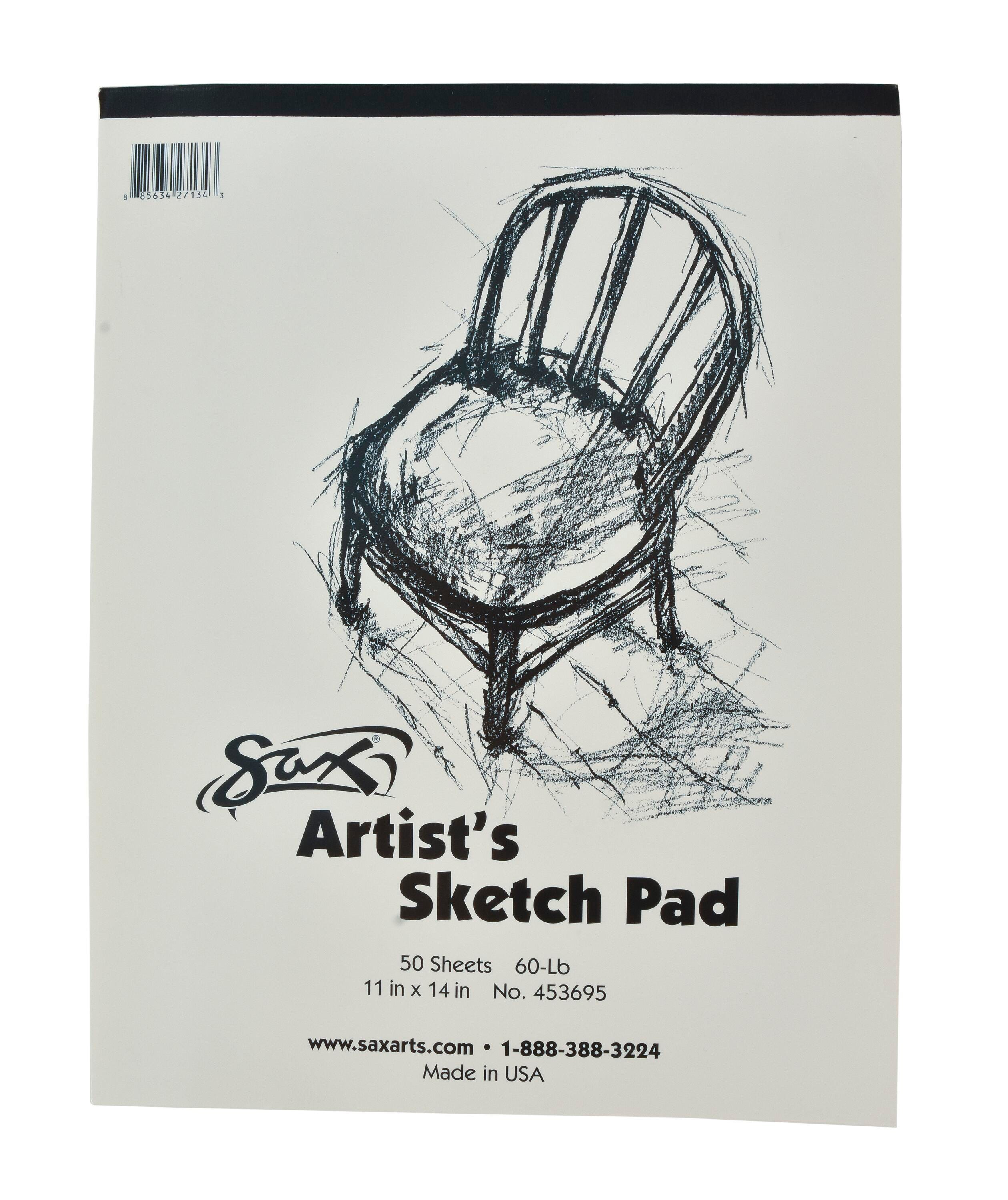 Image for Sax Sulphite Artist's Sketch Pad, 60 lbs, 11 x 14 Inches, White, 50 Sheets from School Specialty