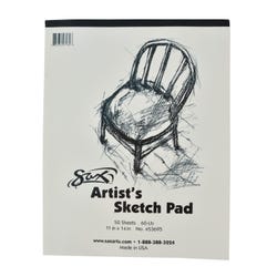 Image for Sax Sulphite Artist's Sketch Pad, 60 lbs, 11 x 14 Inches, White, 50 Sheets from School Specialty