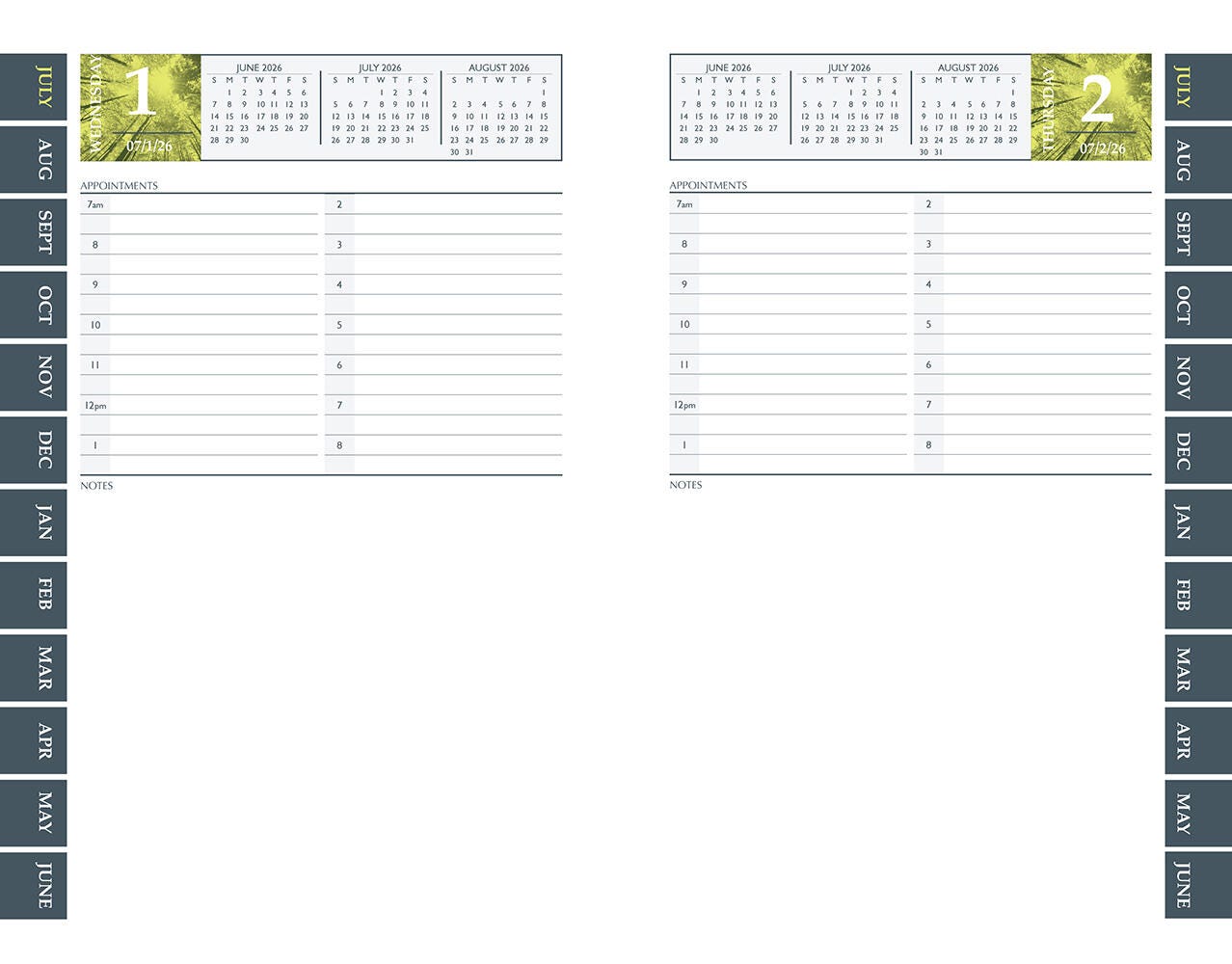 Image for Hammond & Stephens Academic Daily Planner, July 2026 to June 2027, 5-1/2 x 8-1/2 Inches from School Specialty