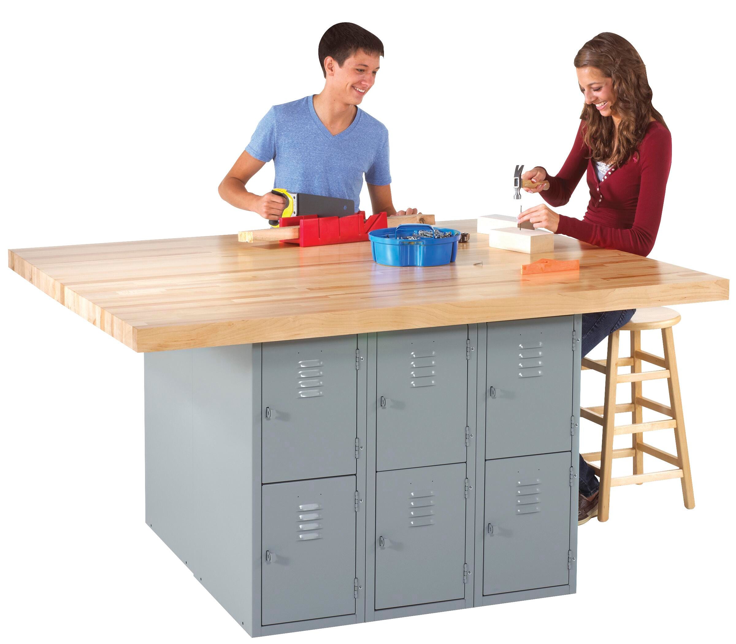 Diversified Woodcrafts 4 Station 12 Locker Workbench 4000416