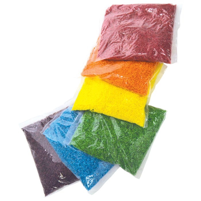 Roylco Colored Decorative Rice, Assorted Colors, 1 Pound, Set of 6