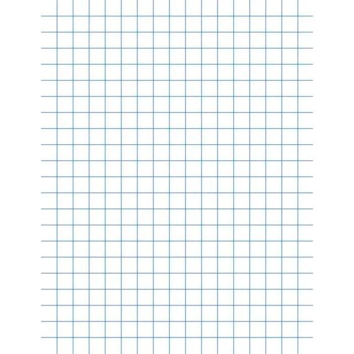 School Smart Graph Paper Pad, 8-1/2 x 11 Inches, 1/4 Inch Ruling, 50 Sheets, Pack of 12 Pads