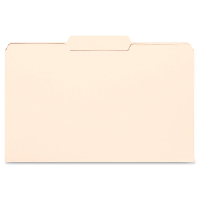 Business Source File Folder, Legal Size, 1/3 Center Cut Tabs, Manila, Pack of 100