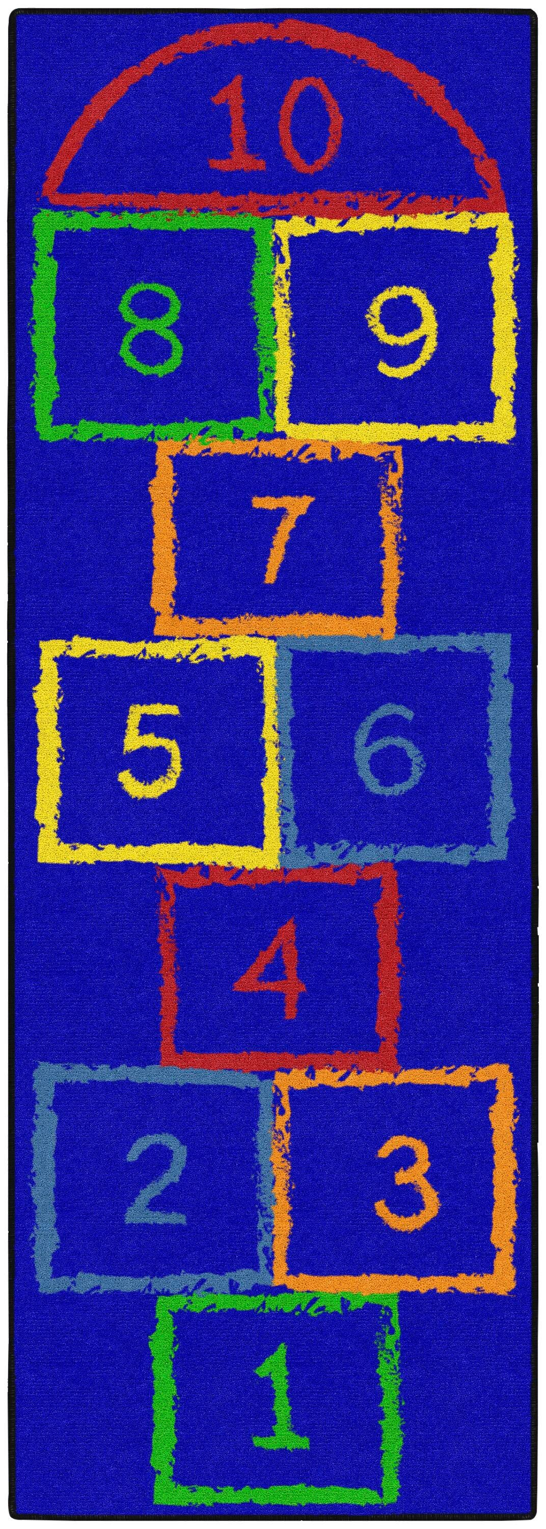 Childcraft ABC Furnishings Hopscotch Carpet, 2 Feet 6 Inches x 7 Feet, Rectangle, Item Number 2009396