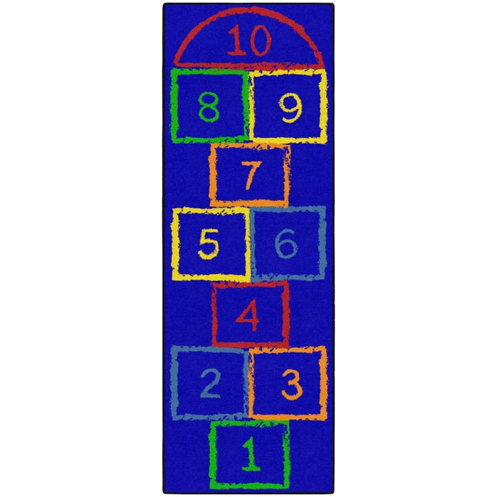 Childcraft ABC Furnishings Hopscotch Carpet, Rectangle, 2 Feet 6 Inches x 7 Feet