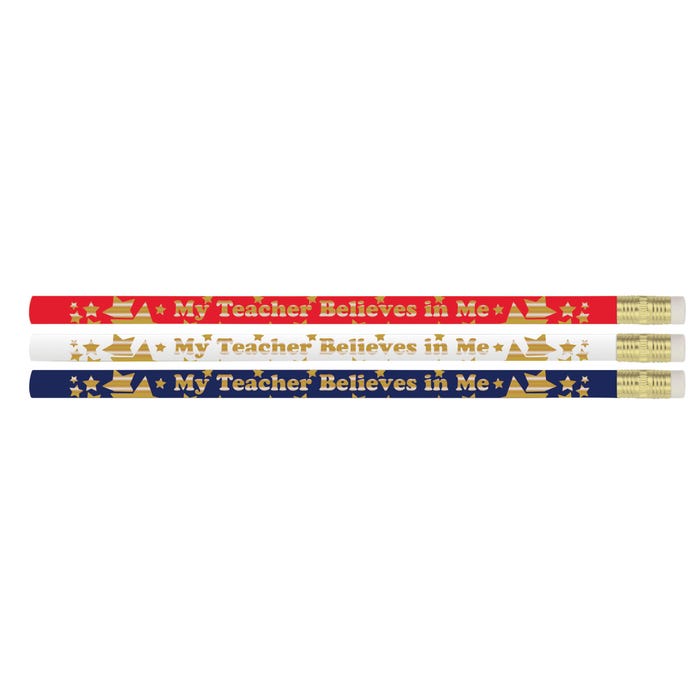 Musgrave Pencil Co. My Teacher Believes In Me Award Pencils, Pack of 12