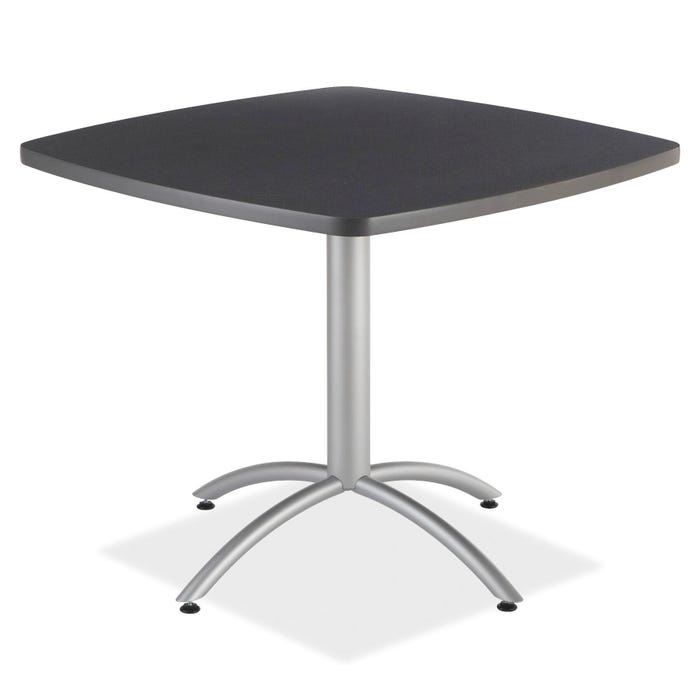 Iceberg CafeWorks 36 Inch Square Cafe Tables, 36 x 30 Inches, Graphite