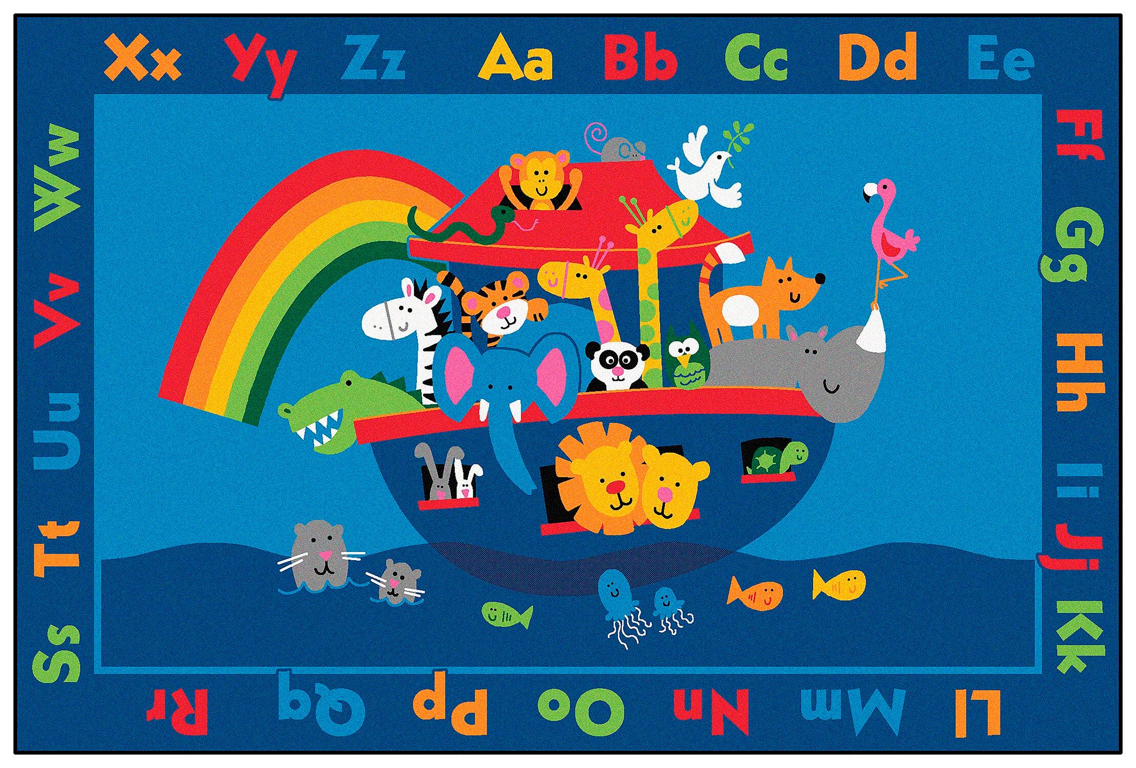 Carpets for Kids KID$Value PLUS Noah's Alphabet Animals Carpet, Rectangle 4002207