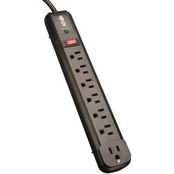 Tripp Lite 7-Outlet Surge Protector, 6 RightAngle Outlets, 4 Foot Cord, 1080 Joules, Black 2136087