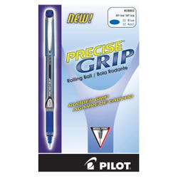 Pilot Precise Grip Rolling Ball Stick Pens, Extra Fine Point, Blue Ink, Pack of 12 2131030