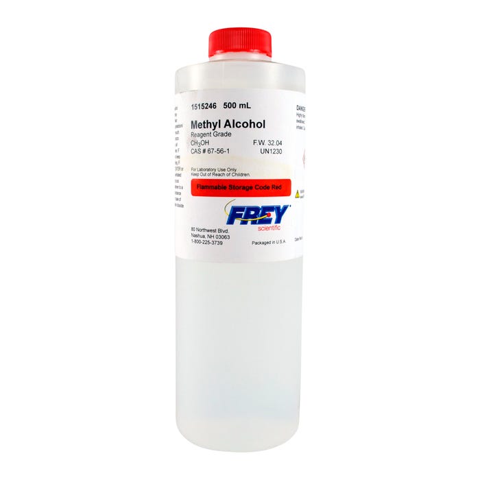 Frey Scientific Methyl Alcohol, Reagent Grade, 500mL