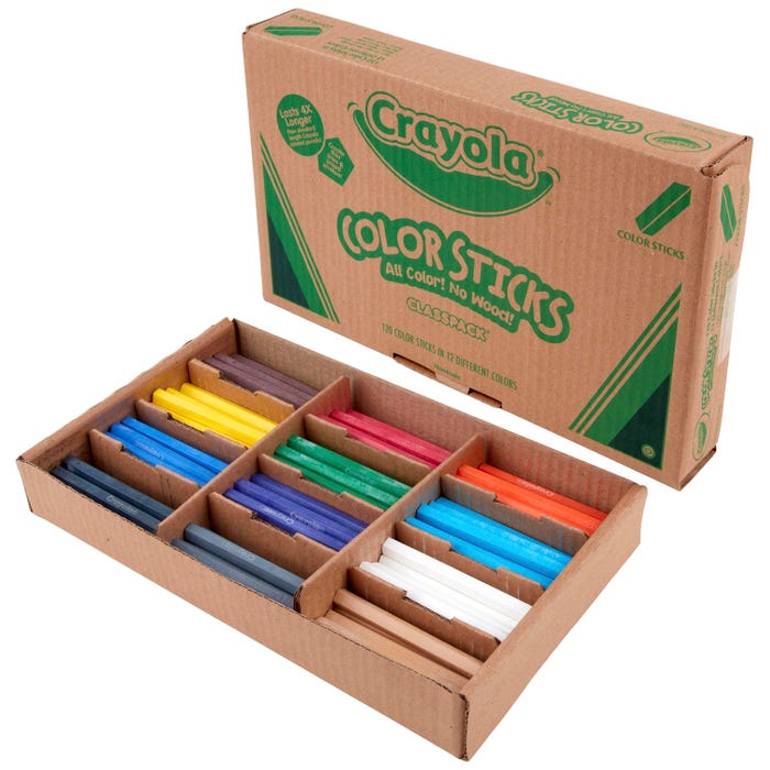 Crayola Color Sticks Classpack, 12-Assorted Colors, Set of 120