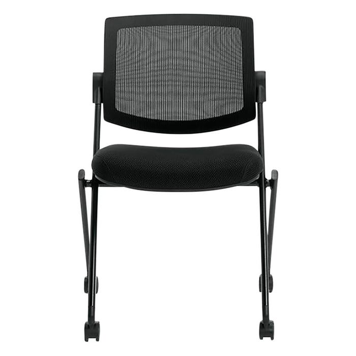 Offices To Go Nesting Chair with Casters, Black