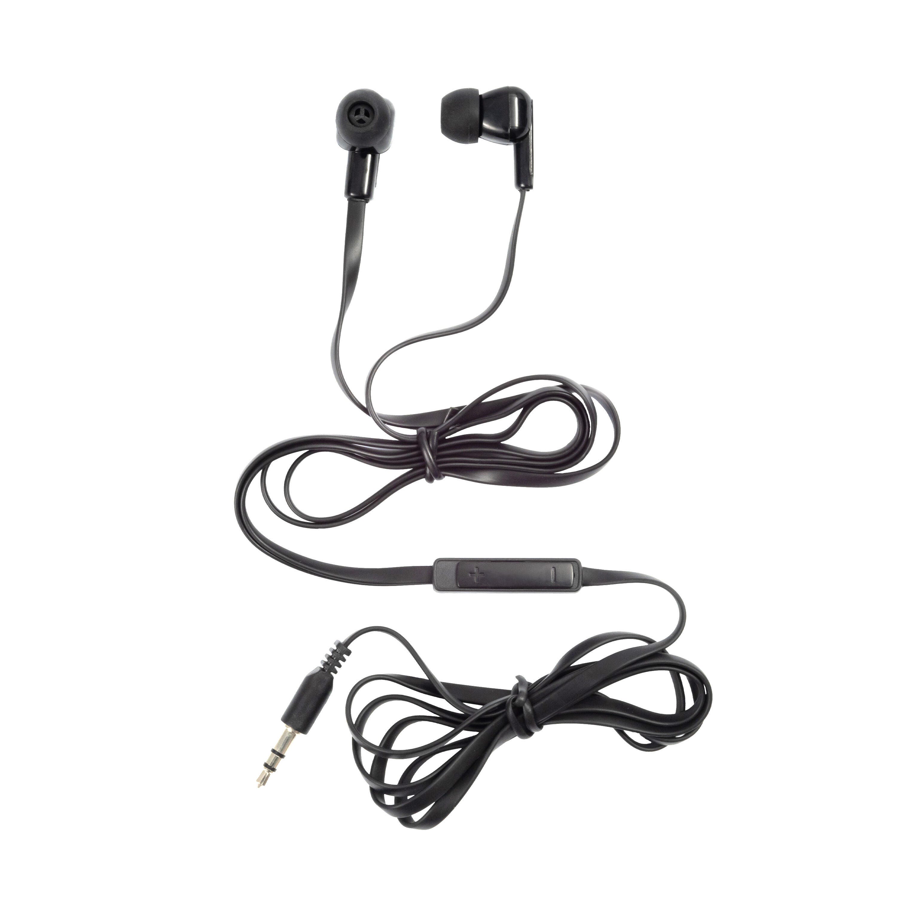 Califone E3 Stereo Earbuds with Inline Volume Control, 3.5mm Plug, Black 1543909