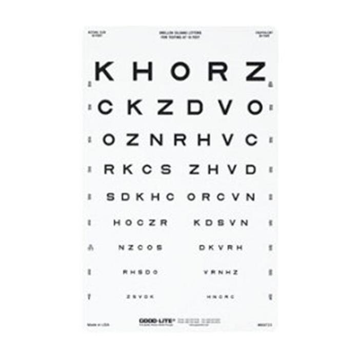 Good Lite Acuity LD10 Snellen/Sloan Letter Chart, Item Number 1137757