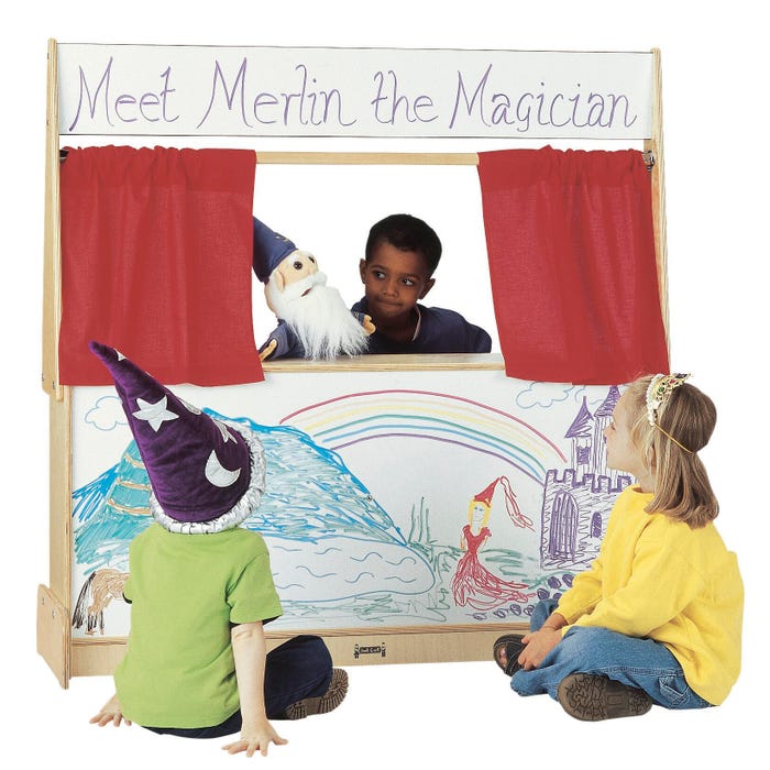 Jonti-Craft Write and Wipe Imagination Station, 49 x 15 x 49 Inches