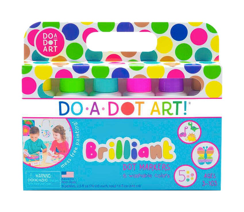 Image for Do-A-Dot Art Paint Washable Markers, Standard Dauber Tip, Assorted Brilliant Colors, Set of 6 from School Specialty