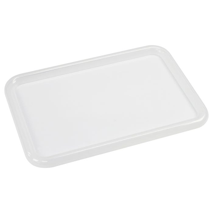 School Smart Storage Bin Non-Snap On Lid, 8 x 12-3/8 Inches, Clear