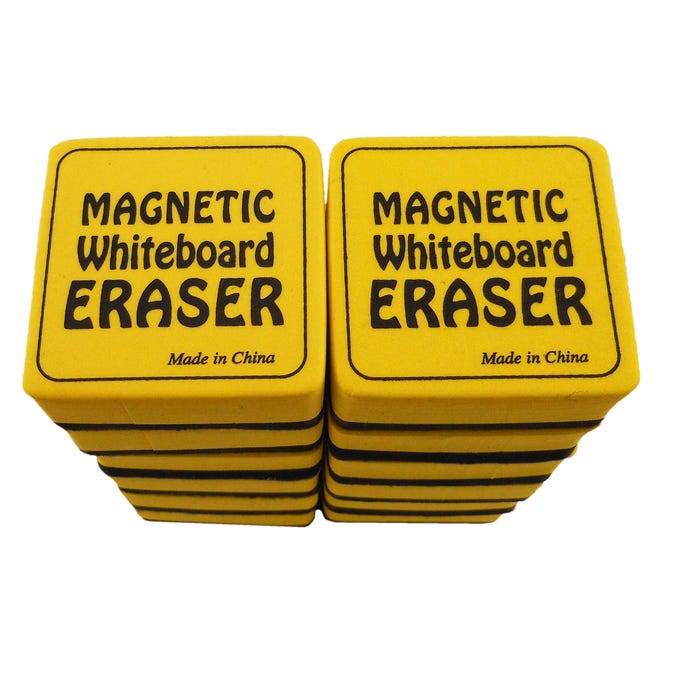 The Pencil Grip Inc Magnetic Dry Erase Whiteboard Eraser, Pack of 24