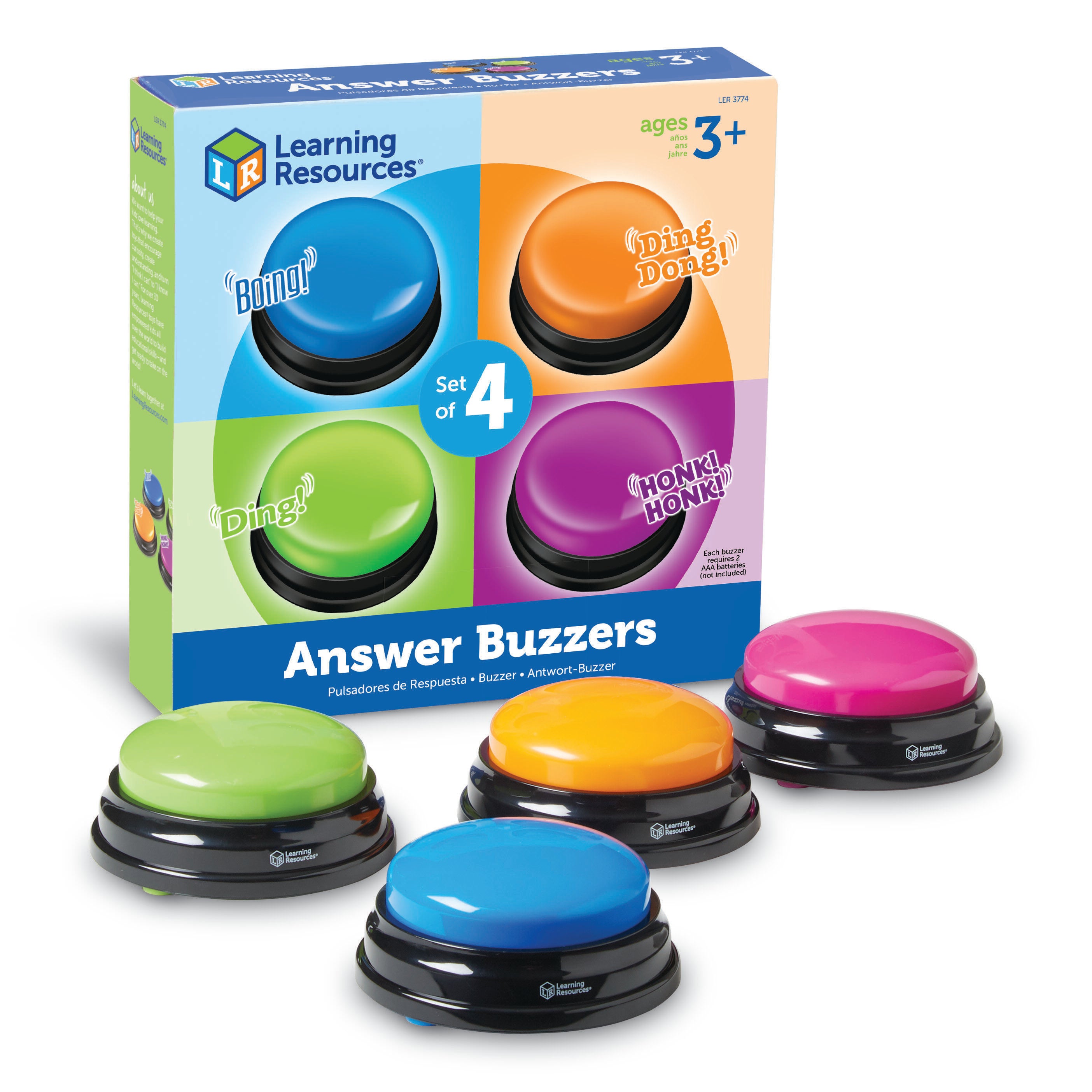 Learning Resources Answer Buzzers, Set of 4 1391237