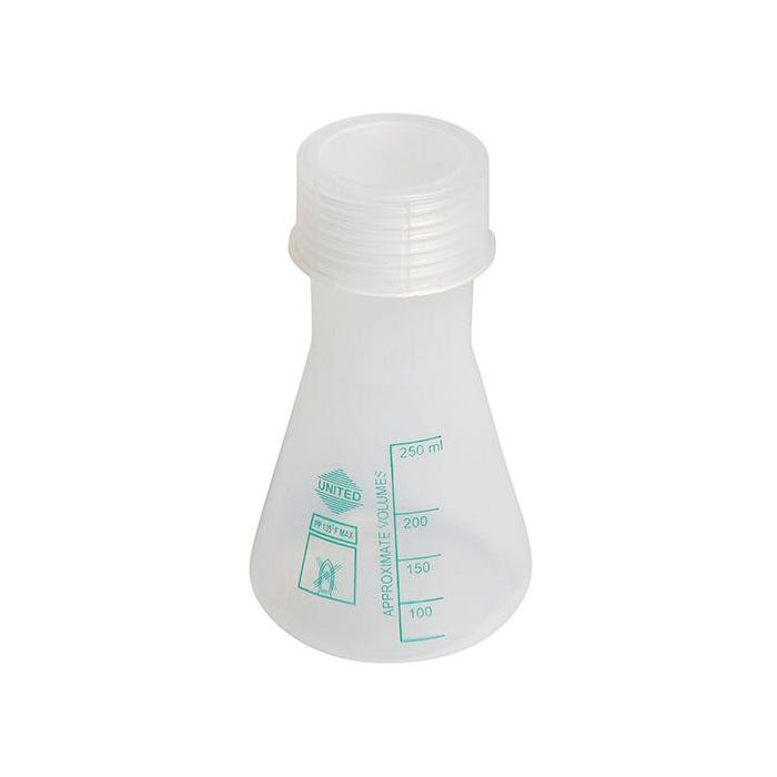 United Scientific Wide Mouth Erlenmeyer Flask, 125 mL, Polypropylene, Pack of 12